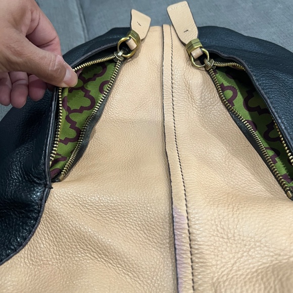 ORYANY Black/Tan Multi Leather Boho Tote Bag - Picture 9 of 12